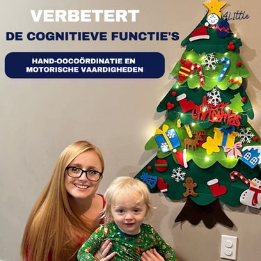 Vilt Kerstboom | DIY Kerstdecoratie met 32 Ornamenten & Verlichting, 3+ – Creëer Magische Kerstherinneringen 1